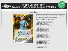 2024/25 Topps Chrome UEFA Women's Champions League Football Blaster Box - Taass near me