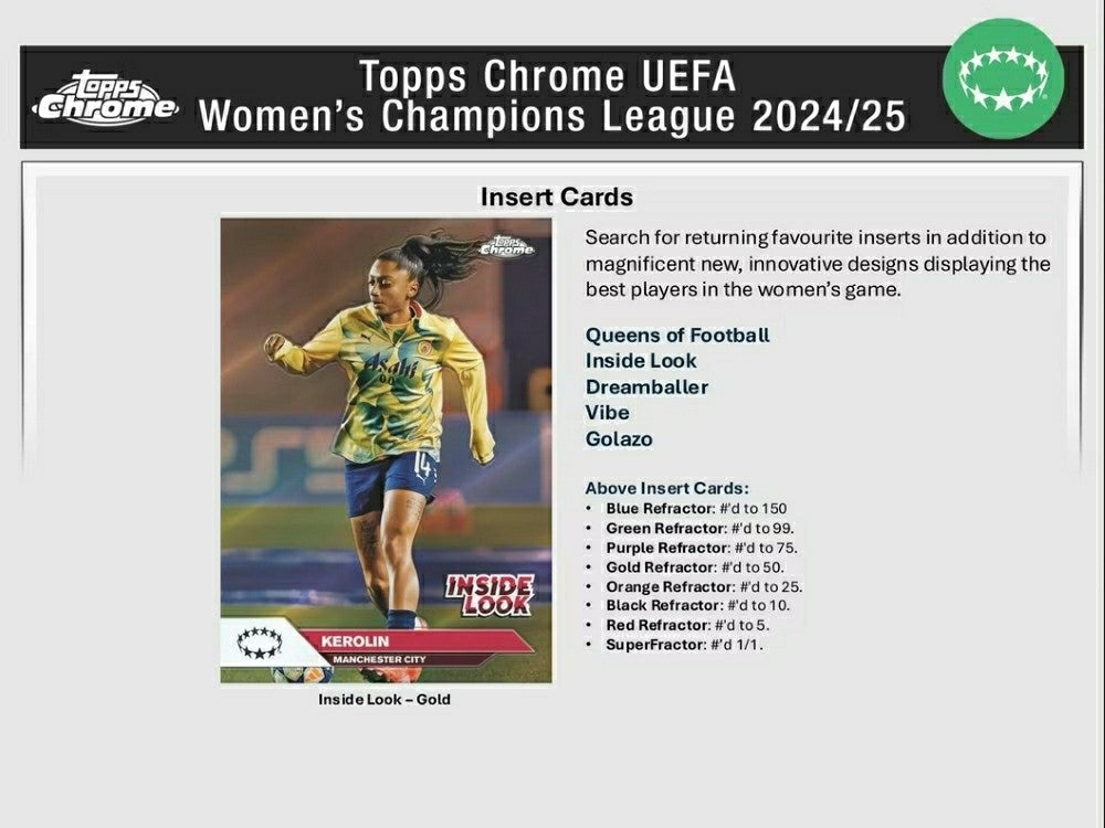 2024/25 Topps Chrome UEFA Women's Champions League Football Blaster Box - Taass near me
