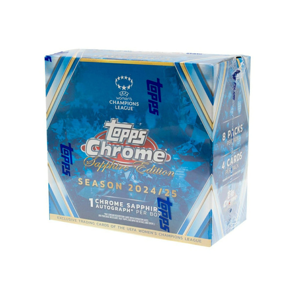 2024/25 Topps Chrome UEFA Women's Champions League Sapphire Edition Hobby Box - Taass sale