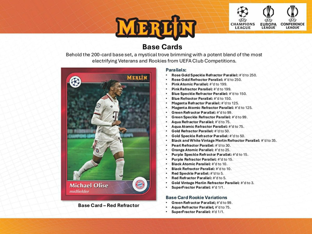 2024/25 Topps Chrome Merlin UEFA Club Competitions Football Blaster Box - Taass for sale