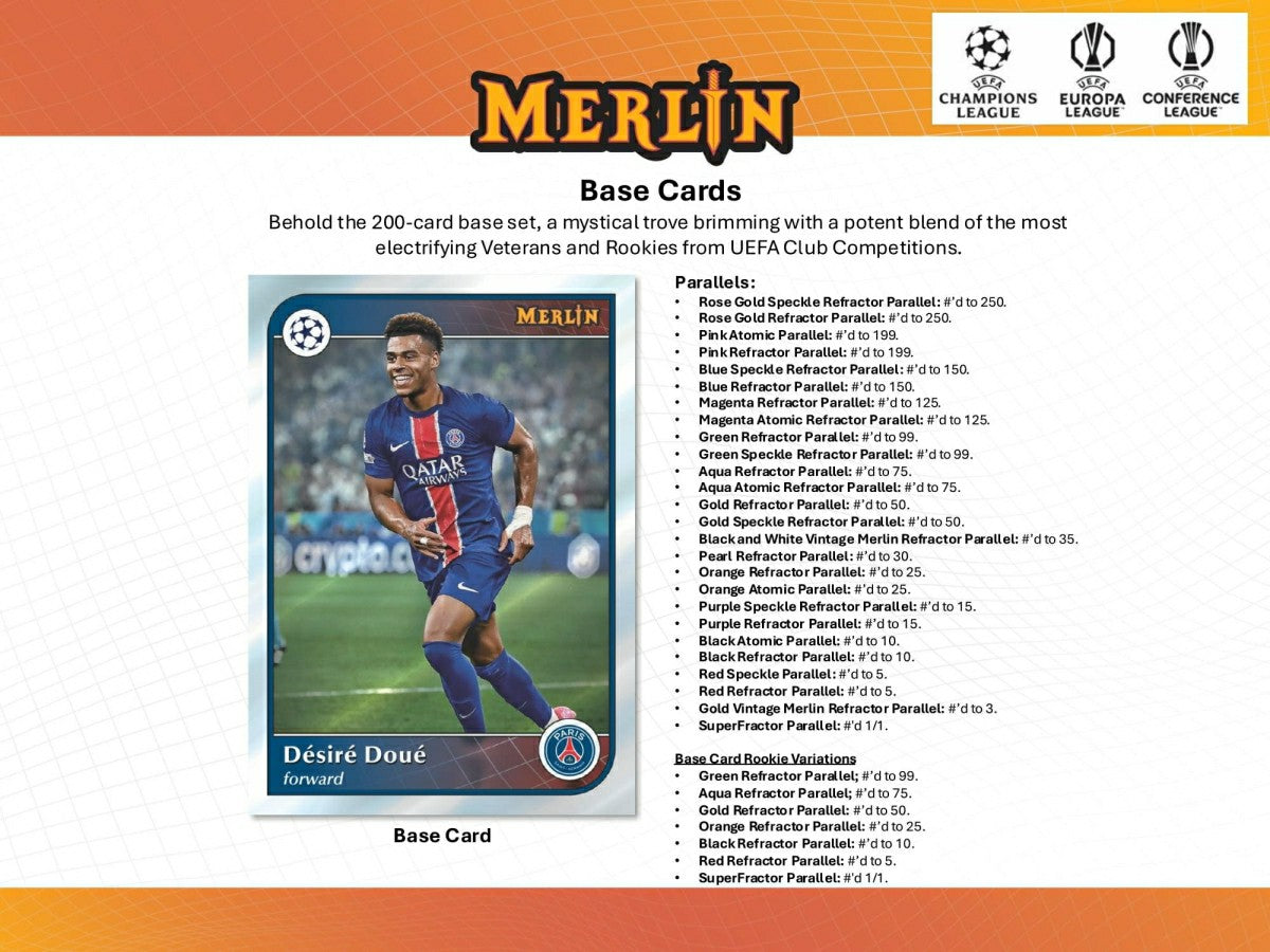 2024/25 Topps Chrome Merlin UEFA Club Competitions Football Hobby Box - Taass online