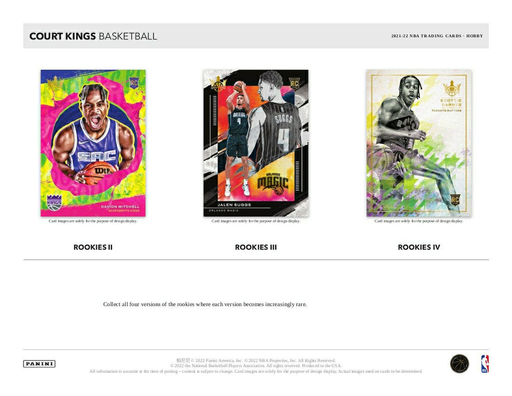 2021/22 Panini Court Kings Basketball Hobby Box NBA - Taass for sale