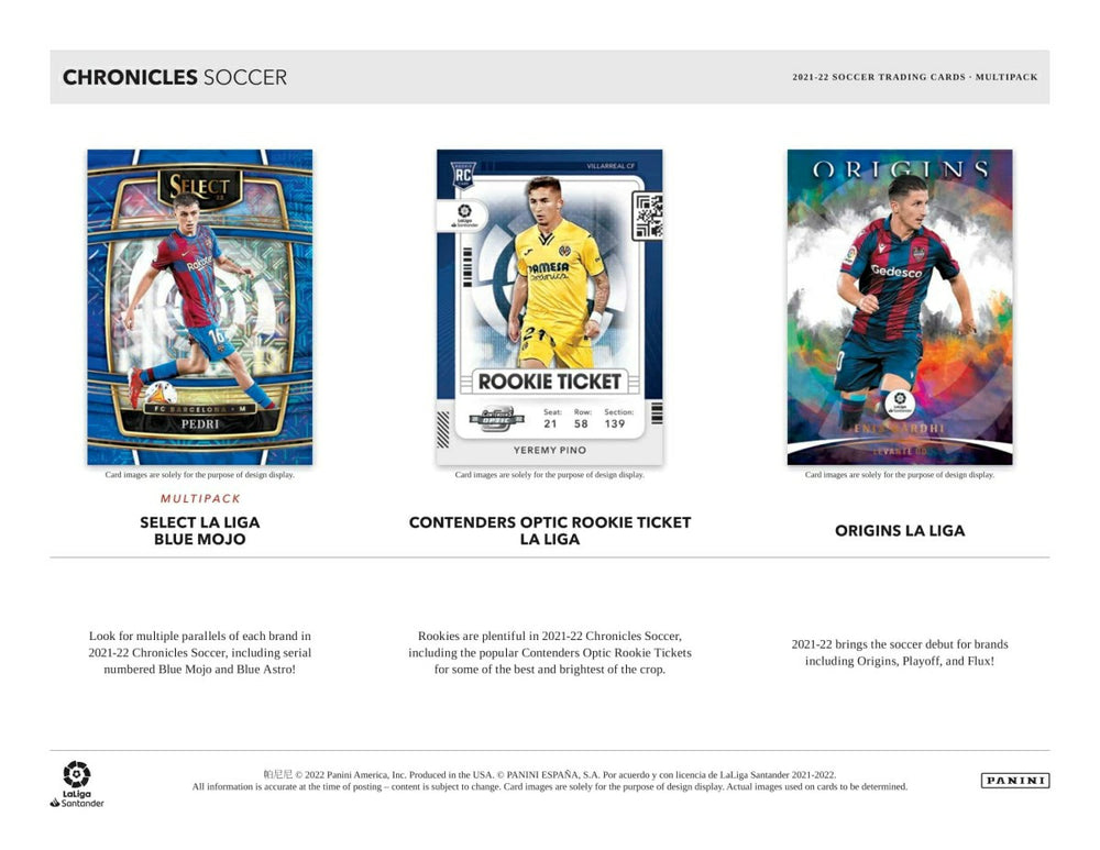 2021/22 Panini Chronicles Soccer Multi Cello Pack - Taass online
