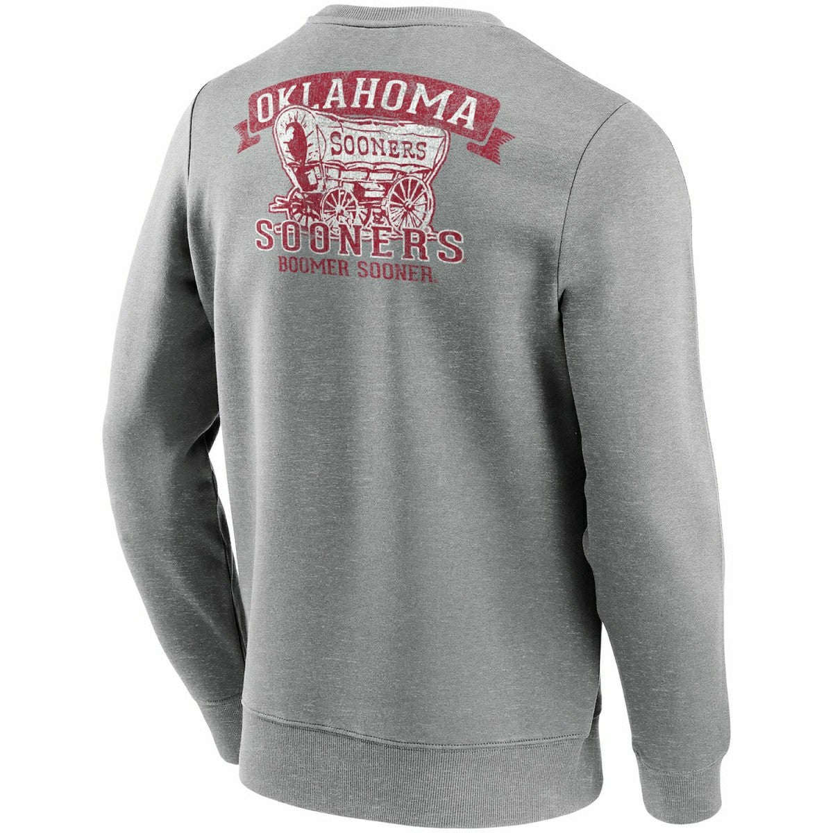 Oklahoma Sooners Boomer Sooner Crew Sweatshirt Gray - Taass US